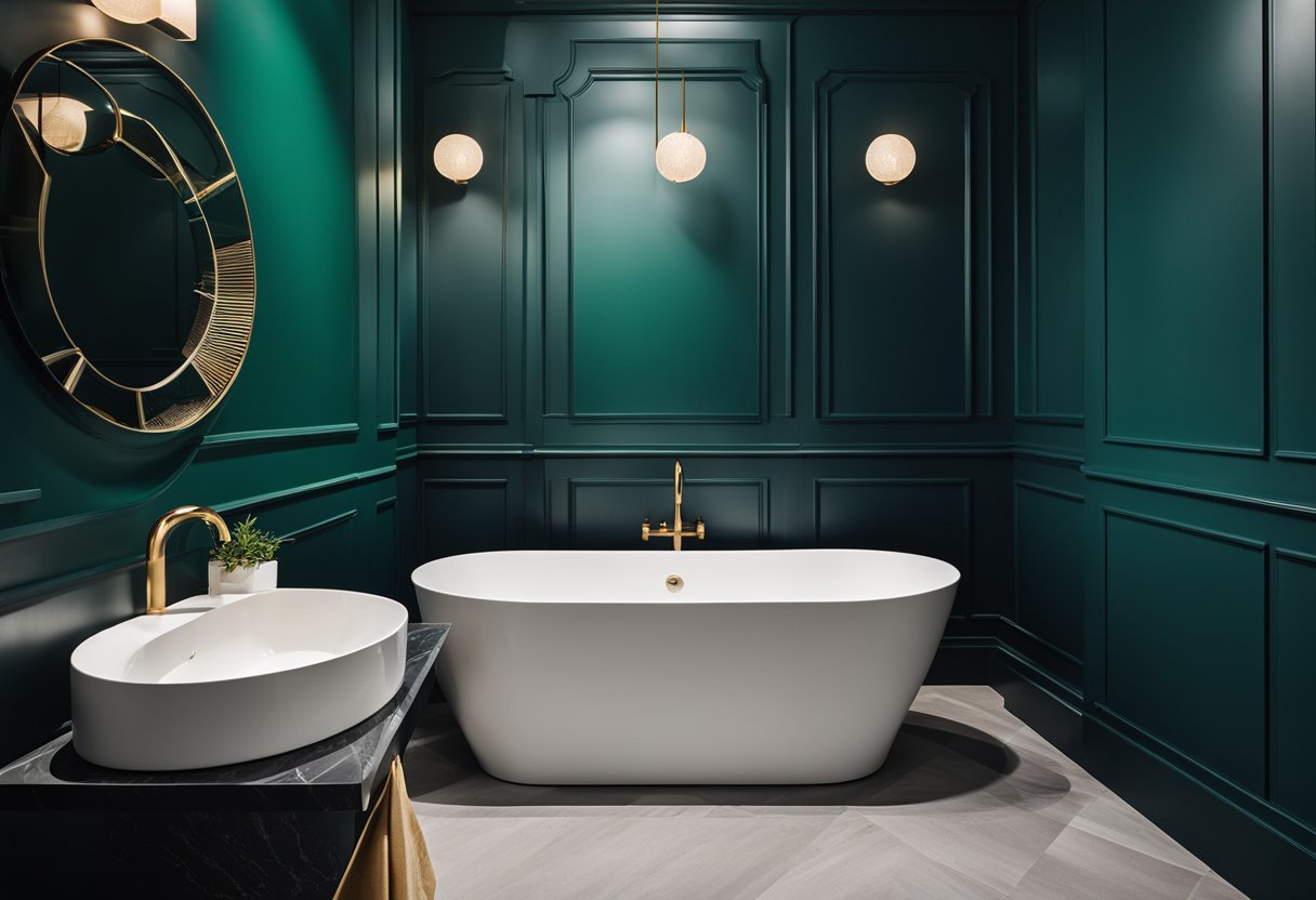 Accent Walls in Bathrooms: Adding Drama with Bold Color Choices