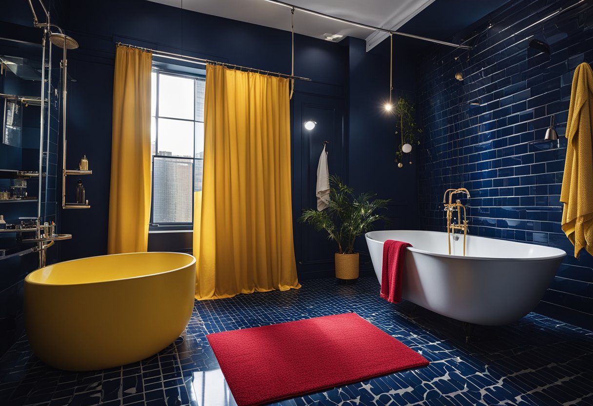 Contrasts That Wow: Bold Color Combinations for a Vibrant Bathroom