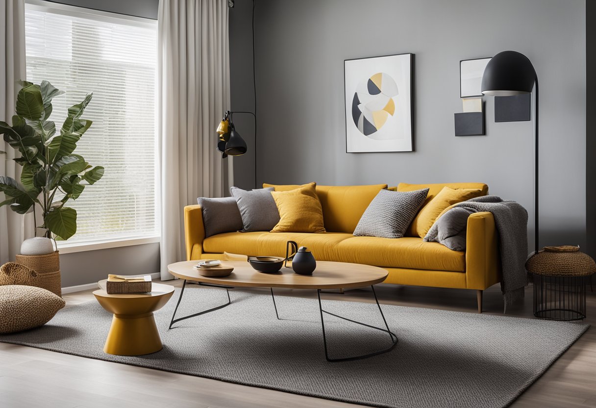 Modern Warmth: Embracing Design with Warm Grays and Mustard Yellow