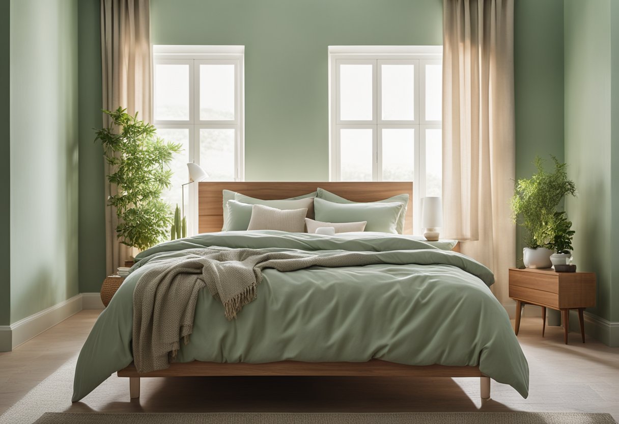 Incorporating Pale Greens and Neutrals in Your Bedroom for a Serene Atmosphere