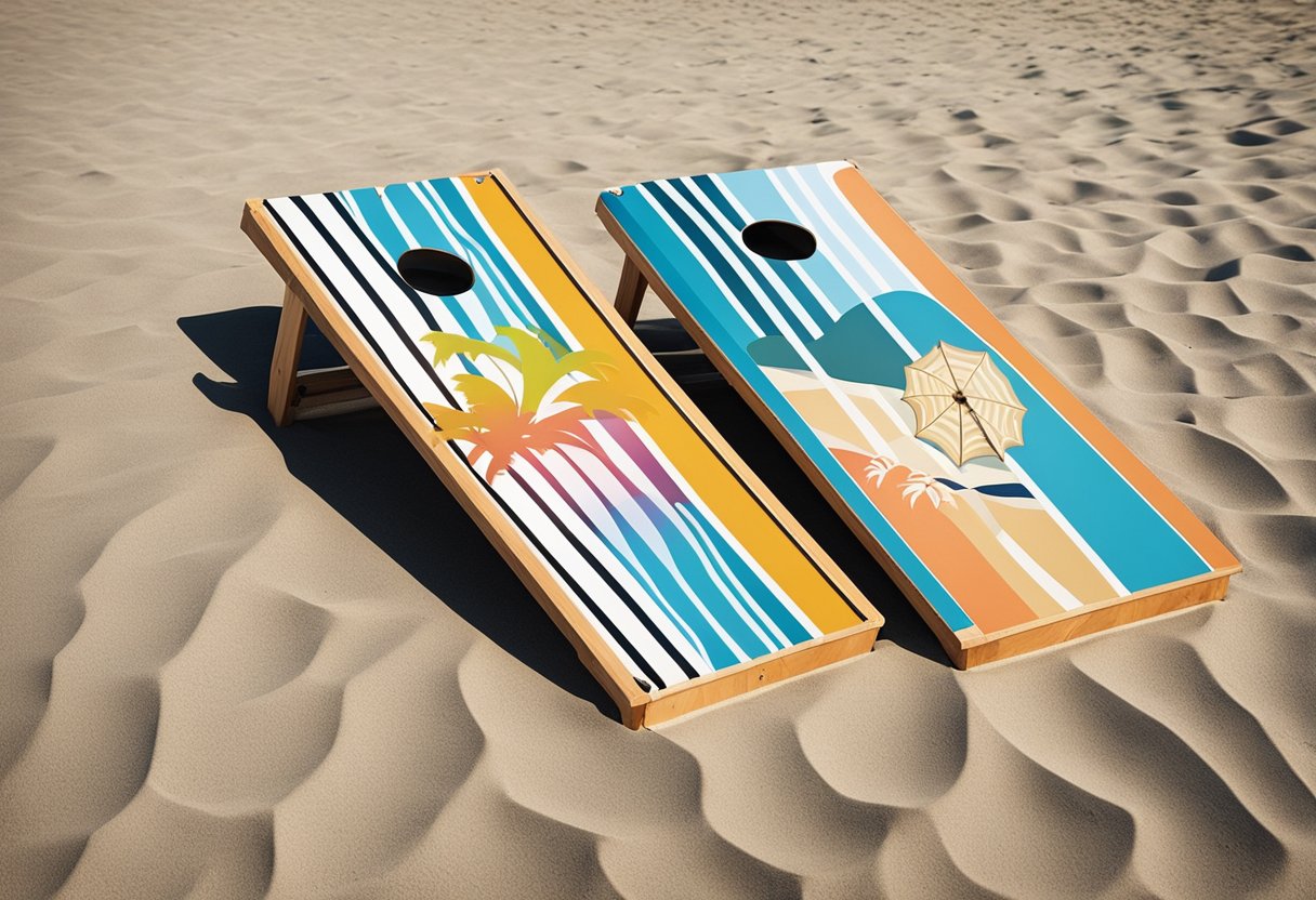 How to Make Beach-Inspired Striped Cornhole Boards: A Step-by-Step Guide